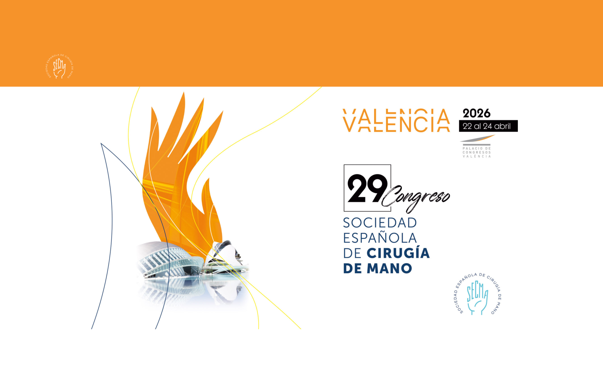 Banner oficial del 29.º Congreso SECMA 2026 en Valencia