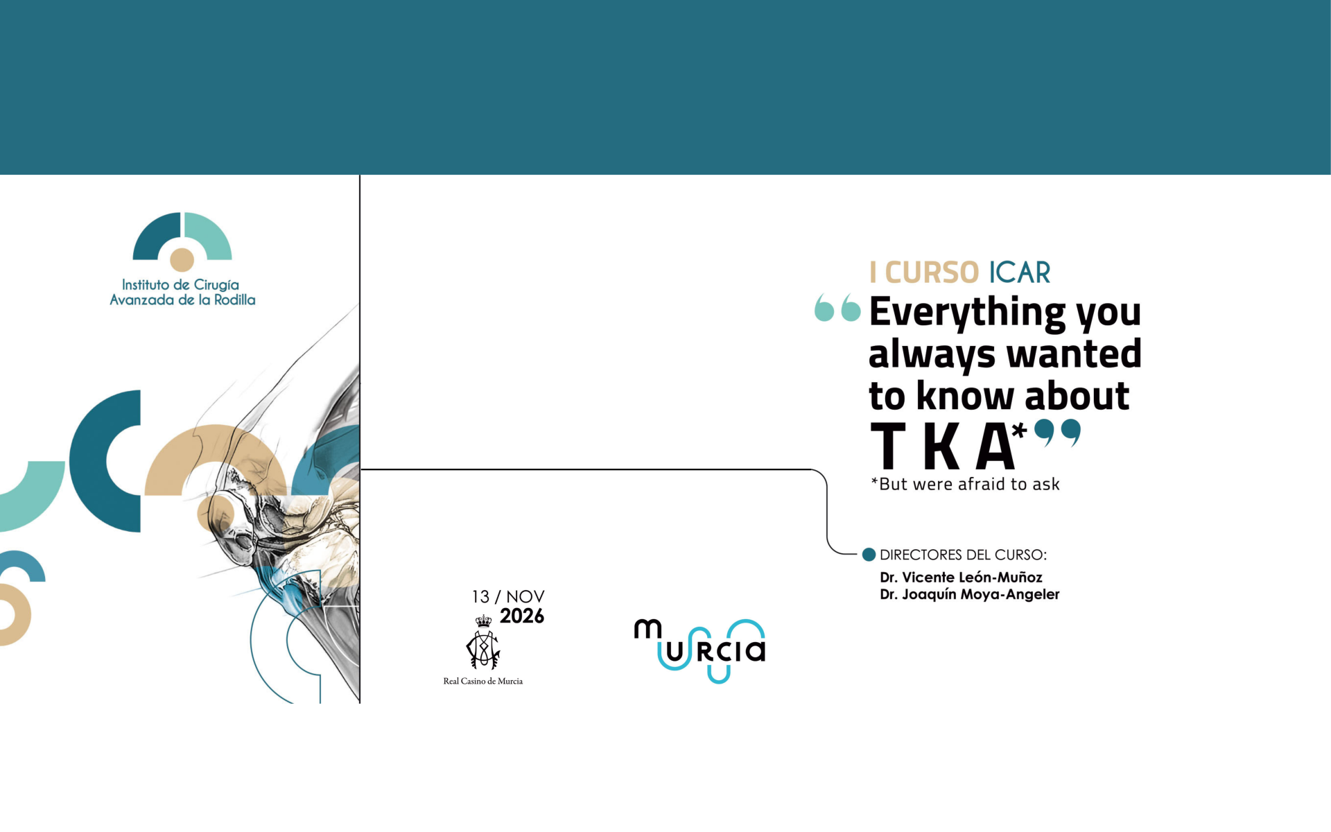 Cartel oficial del I Curso ICAR: Everything you always wanted to know about TKA